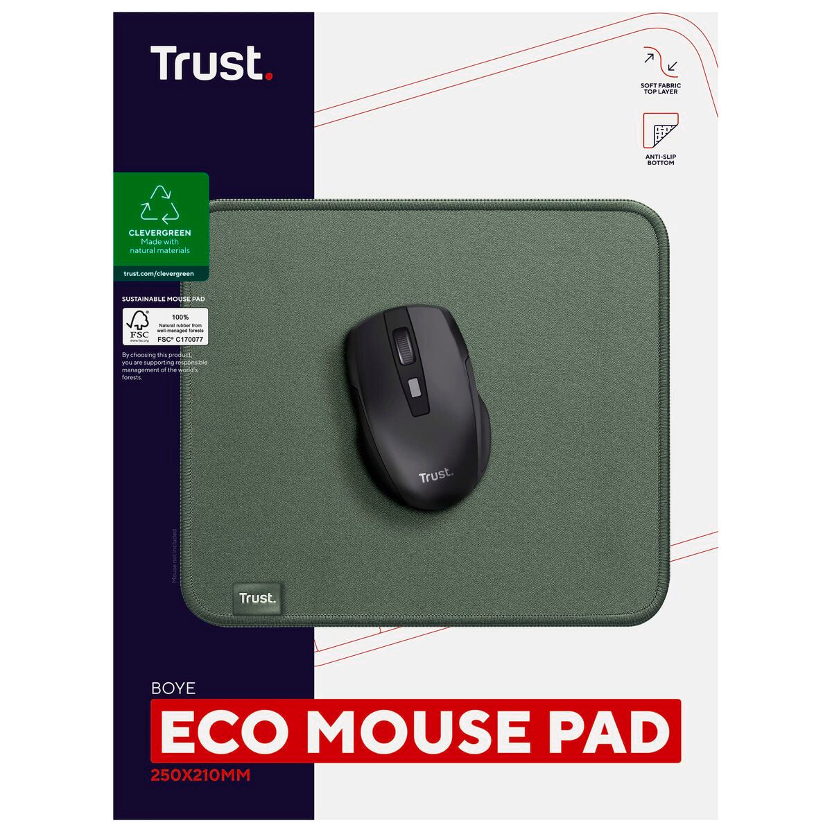 Covoraș de șoarece Trust 24745 Verde - Tehnică de calcul, Accesorii
