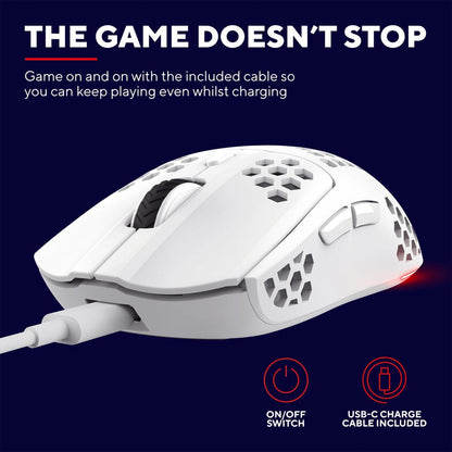 Mouse Gaming Trust GXT 929 4800 dpi Alb - Tehnică de calcul, Accesorii