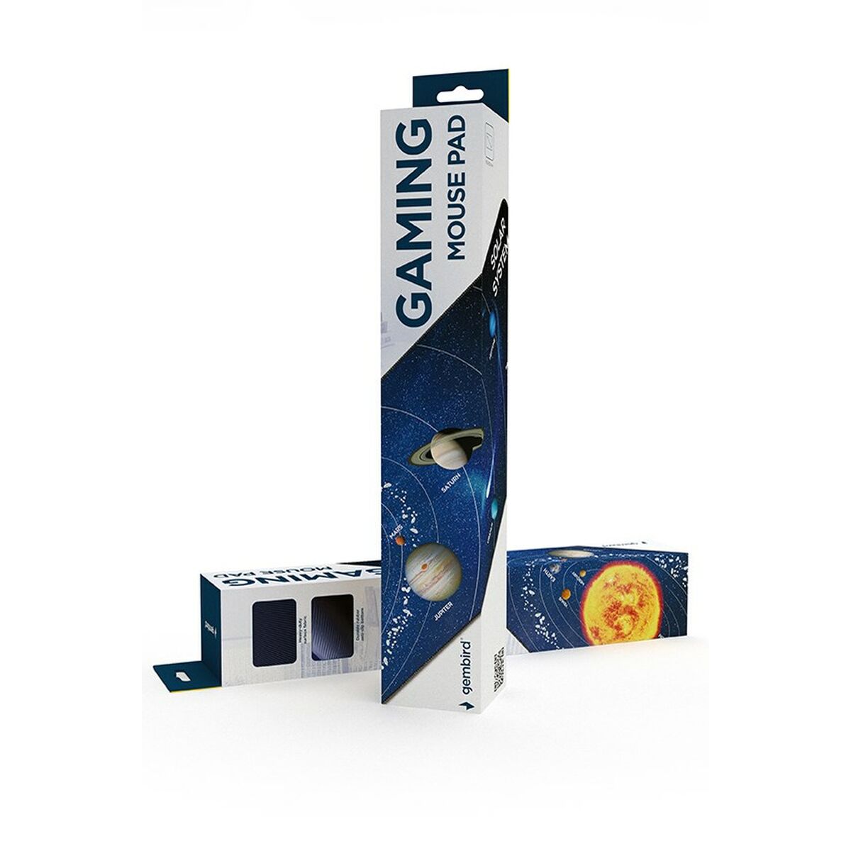 Covoraș de șoarece GEMBIRD MP-SOLARSYSTEM-XL-01 Negru - Tehnică de calcul, Accesorii
