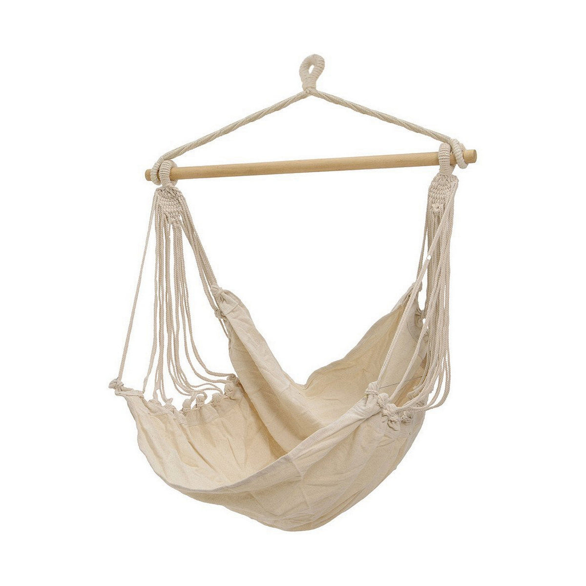 Leagăn EDM Borneo Alb 100 x 130 cm Lemn - Curte, Mobilier de grădină și accesorii