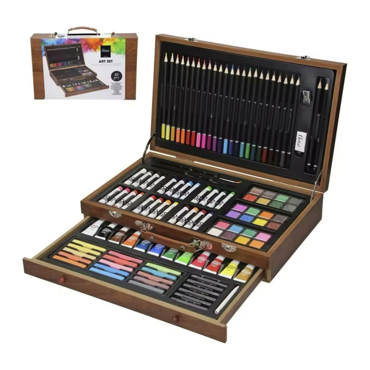 Set de pictură Artist&CO 180 Piese - Birou și papetărie, Arte și Meserii
