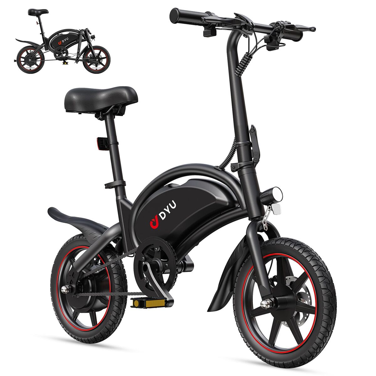 Bicicletă Electrică DYU DYU-D3S-001 Negru 250 W 10 Ah 14" - Sport și în aer liber, Ciclism