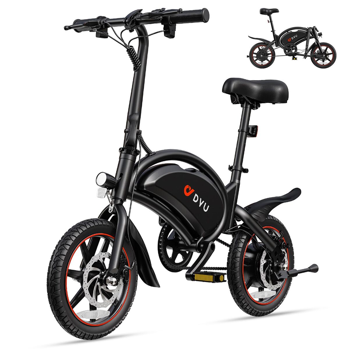 Bicicletă Electrică DYU DYU-D3S-001 Negru 250 W 10 Ah 14" - Sport și în aer liber, Ciclism