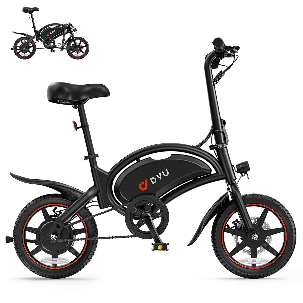 Bicicletă Electrică DYU DYU-D3S-001 Negru 250 W 10 Ah 14" - Sport și în aer liber, Ciclism