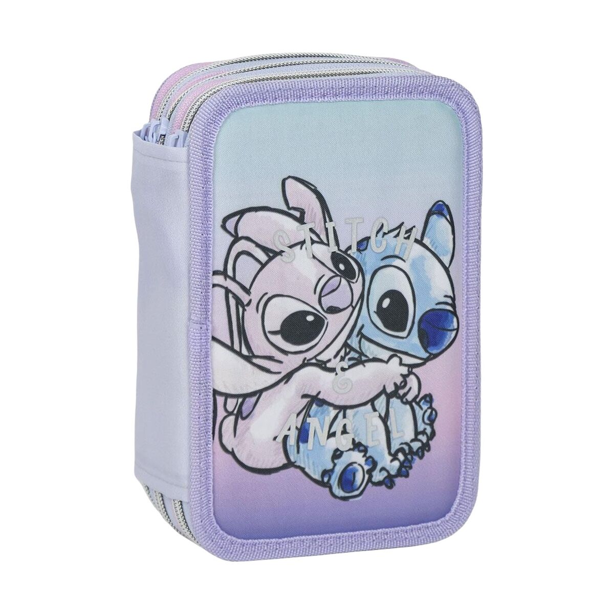 Creion dublu Stitch Liliachiu 12,5 x 6,5 x 19,5 cm 43 Piese - Birou și papetărie, Material școlar și educațional