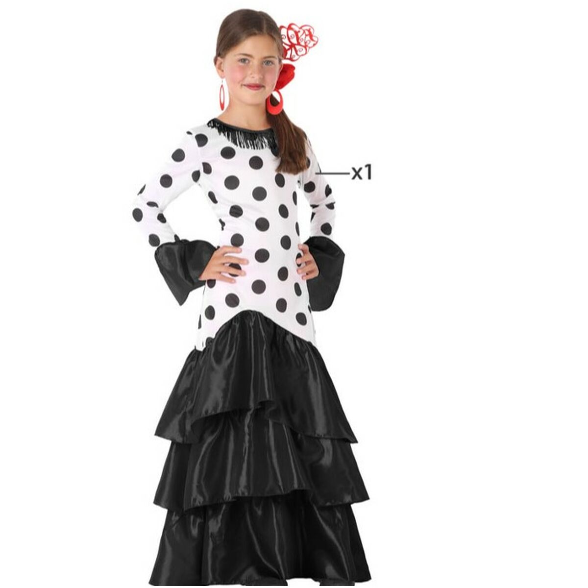 Costum Deghizare pentru Copii Flamenca Negru Spania - Jucarii si jocuri, Costume și accesorii