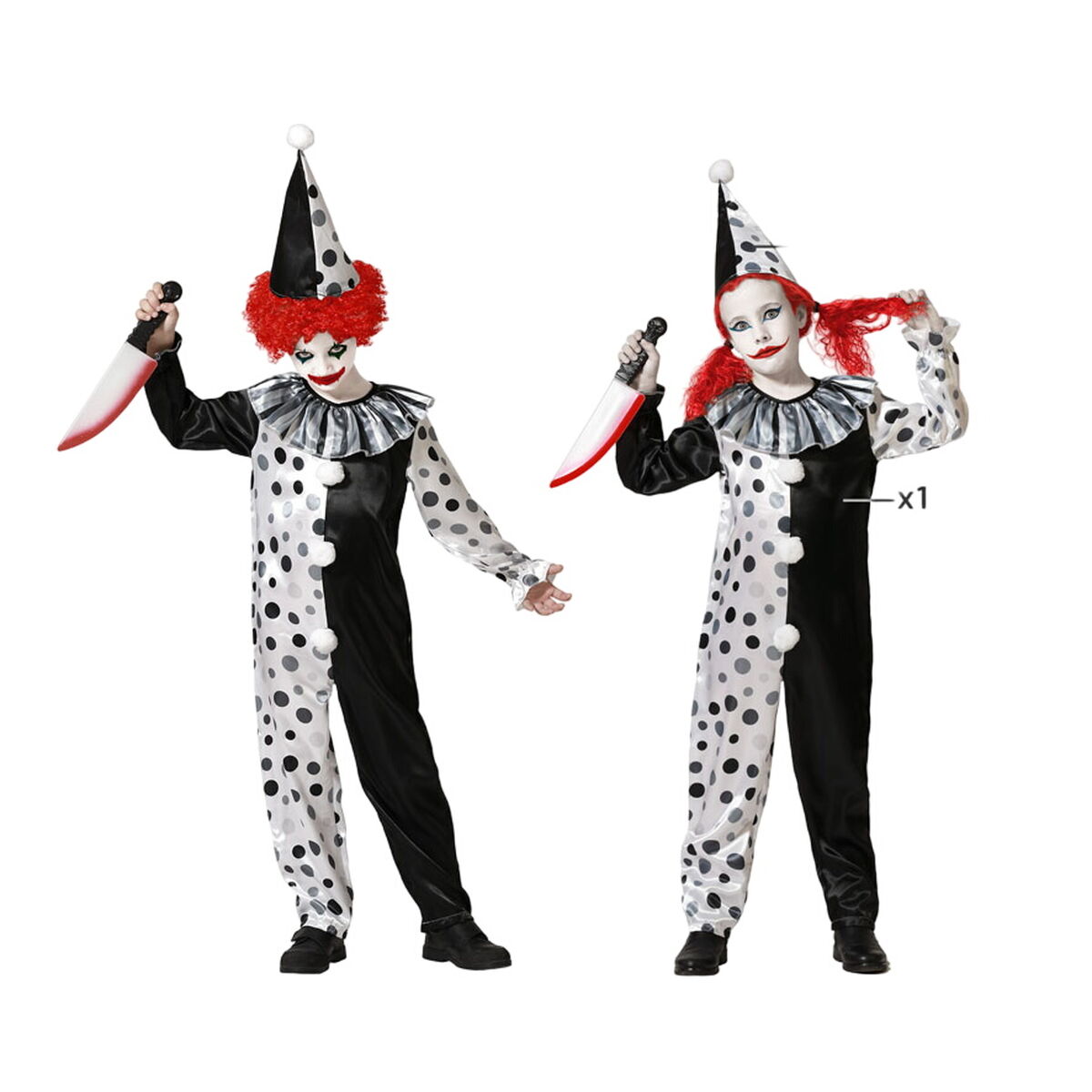 Costum Deghizare pentru Copii Gri Clovn Infantil - Jucarii si jocuri, Costume și accesorii