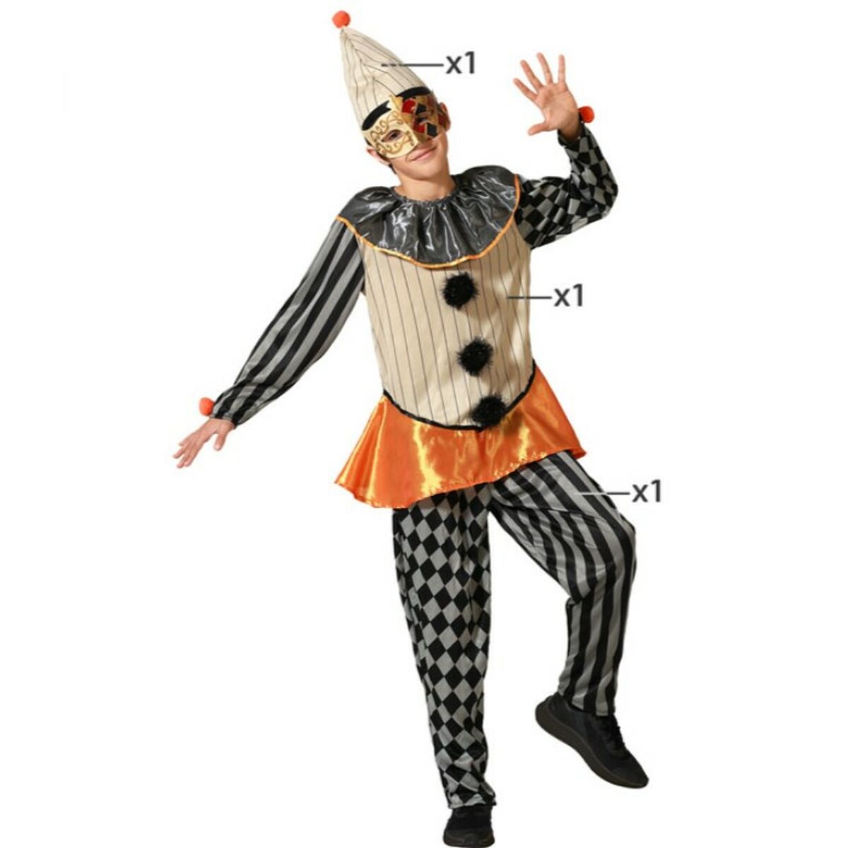 Costum Deghizare pentru Copii Arlechin - Jucarii si jocuri, Costume și accesorii