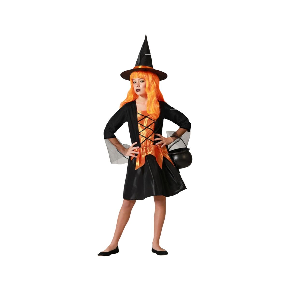 Costum Deghizare pentru Copii Portocaliu Vrăjitoare Halloween - Jucarii si jocuri, Costume și accesorii