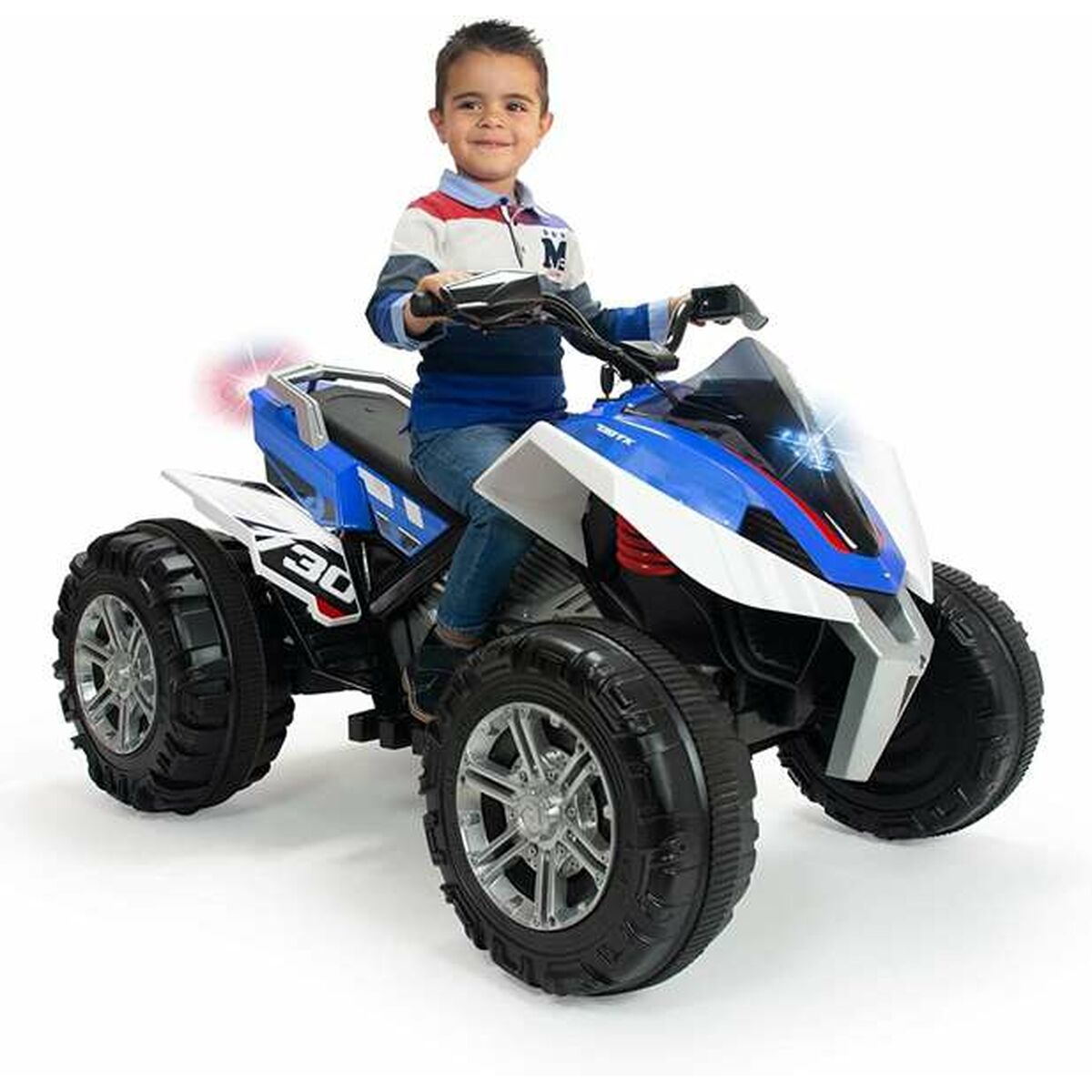 ATV electric Quad Injusa Rage Lumină Albastru Alb 12 V - Jucarii si jocuri, În aer liber și sport