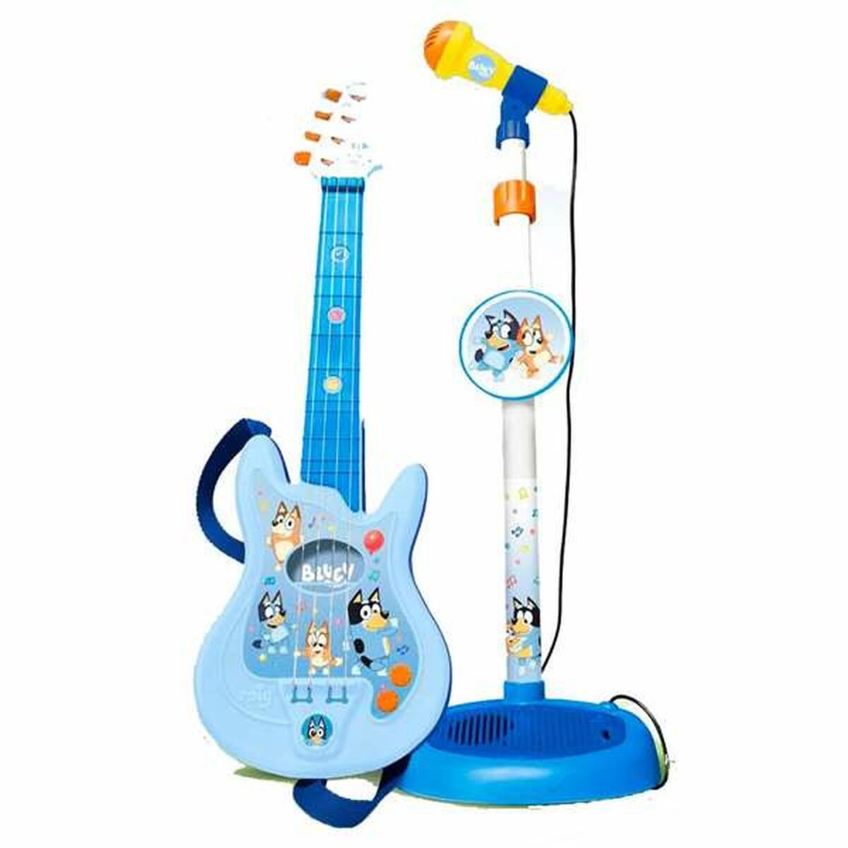 Chitară pentru Copii Bluey Reglabil/ă Microfon 60 x 30 x 17 mm - Bebelus, Jucăriile copilăriei timpurii