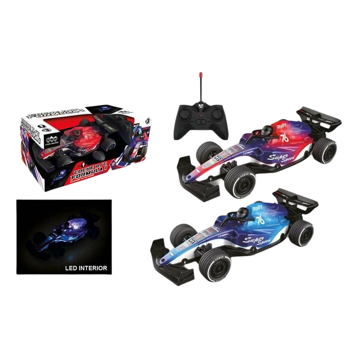 Mașină Radio Control Albastru Roșu 25 x 12 x 7 cm - Jucarii si jocuri, Vehicule