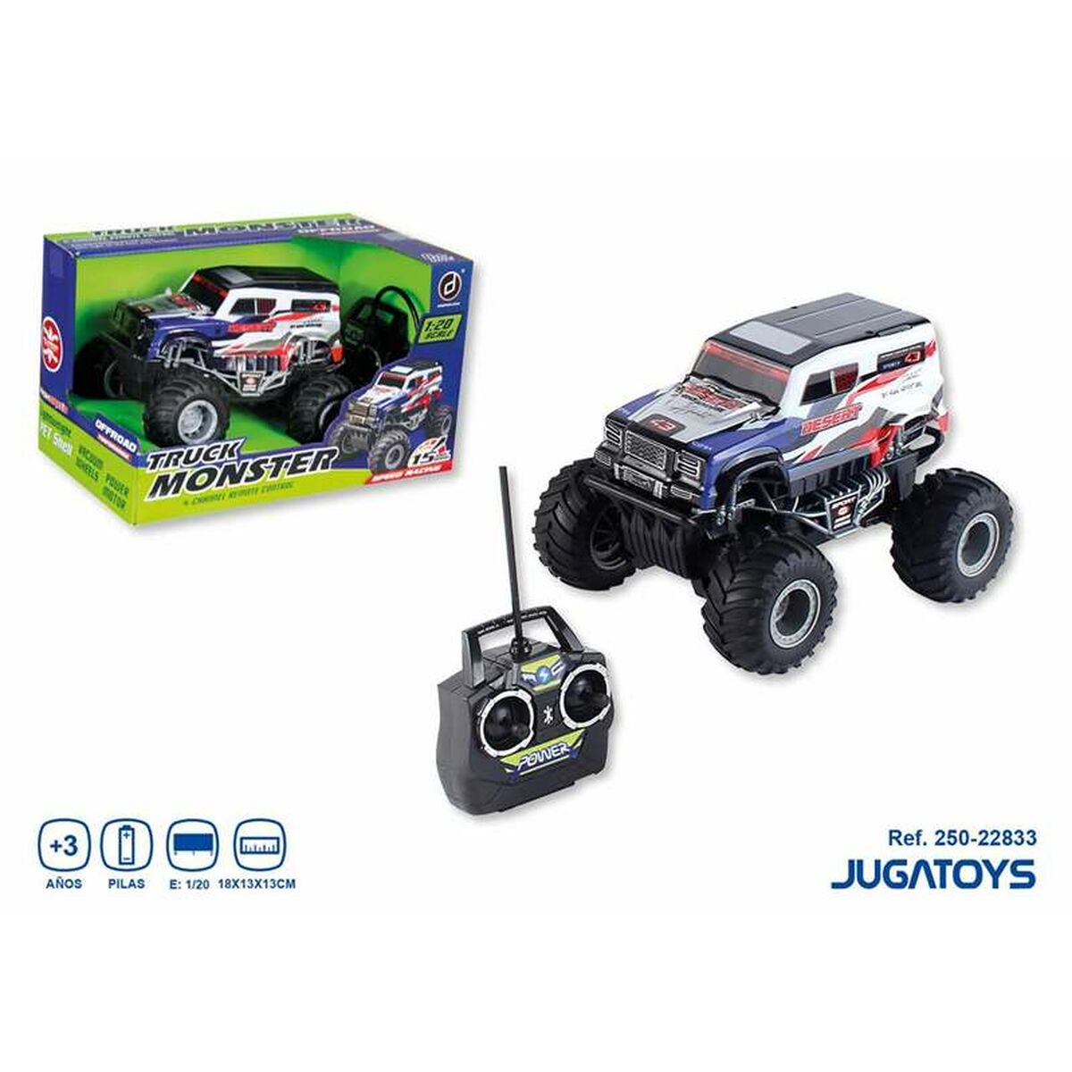 Mașină Radio Control Monster 1:20 18 x 13 x 13 cm - Jucarii si jocuri, Vehicule
