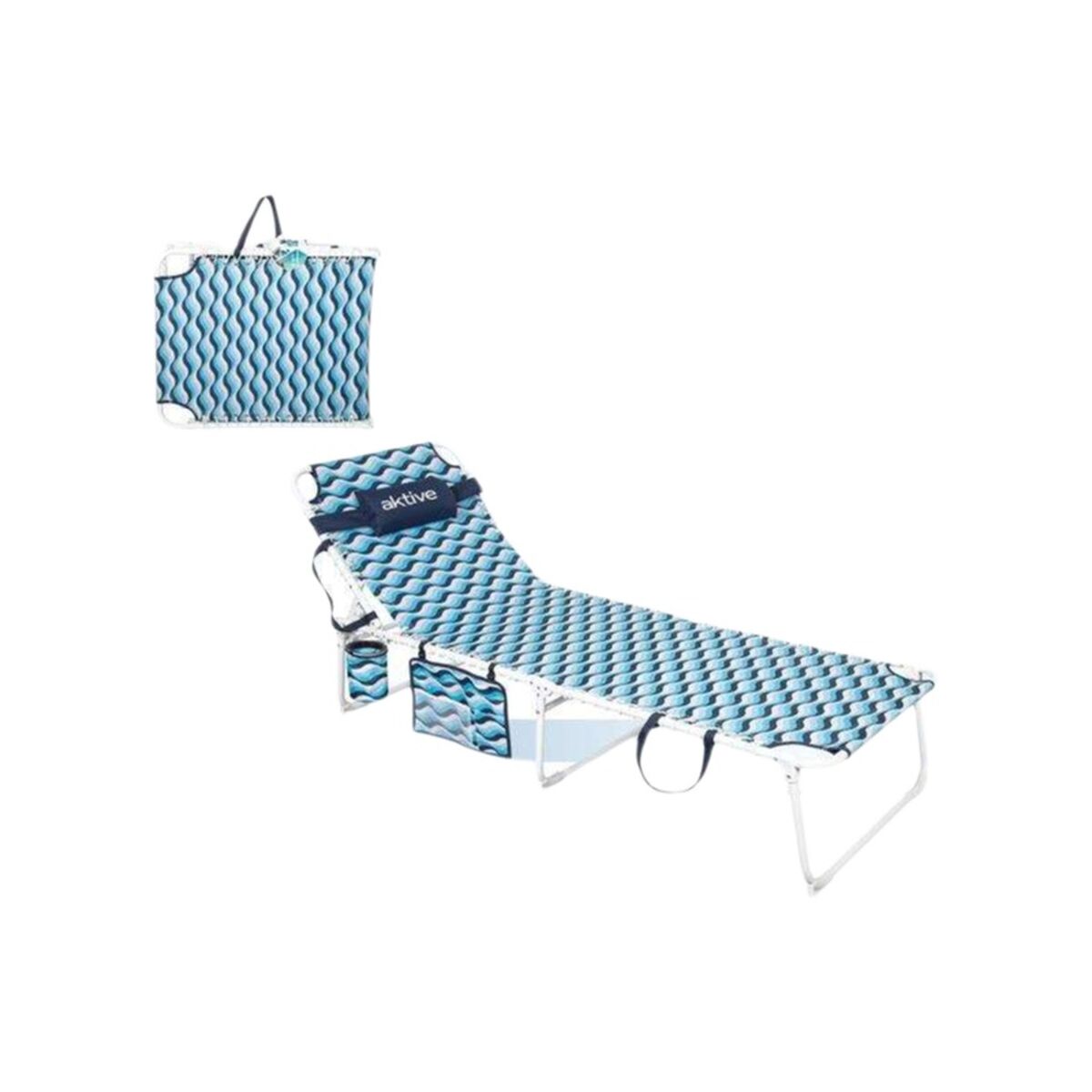 Hamac Aktive Albastru Oțel 200 x 88 x 70 cm - Curte, Mobilier de grădină și accesorii