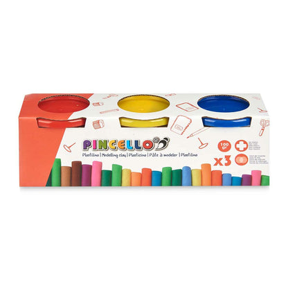Joc de Plastilină Pincello 501 Galben Albastru Roșu (12 Unități) - Jucarii si jocuri, Activități creative