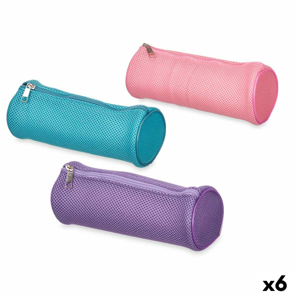 Penar Școlar Cilindric Pincello 441 Albastru Mov Roz 22 x 8 x 8 cm Căptușit (6 Unități) - Birou și papetărie, Material școlar și educațional