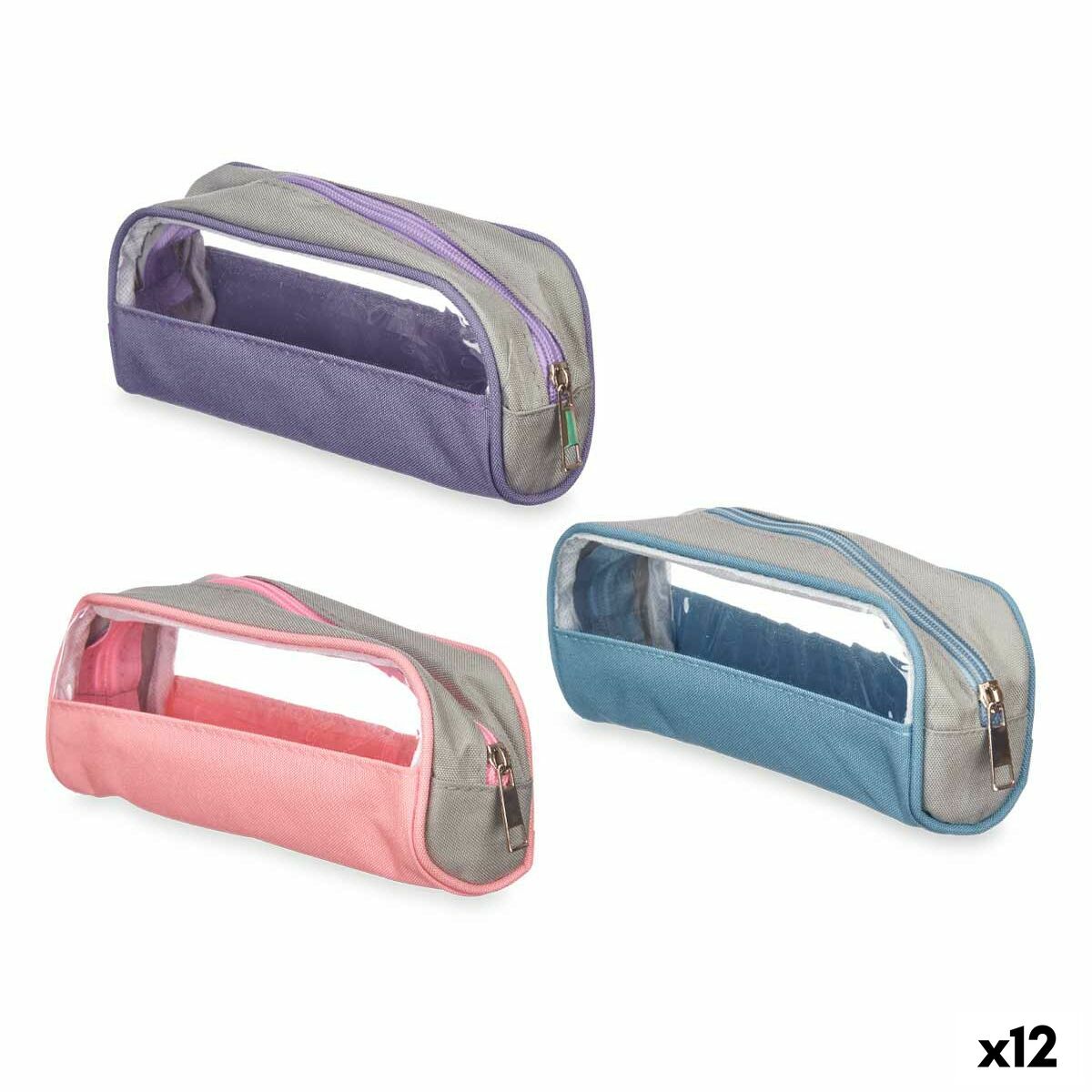 Penar Școlar Pincello 444 Albastru Transparent 23 x 5,5 x 8 cm (12 Unități) - Birou și papetărie, Material școlar și educațional
