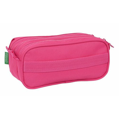 Penar triplu Benetton Raspberry 21,5 x 10 x 8 cm Fucsia - Birou și papetărie, Material școlar și educațional