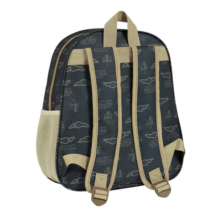 Rucsac pentru Copii 3D The Mandalorian Negru Bej 27 x 33 x 10 cm - Birou și papetărie, Material școlar și educațional