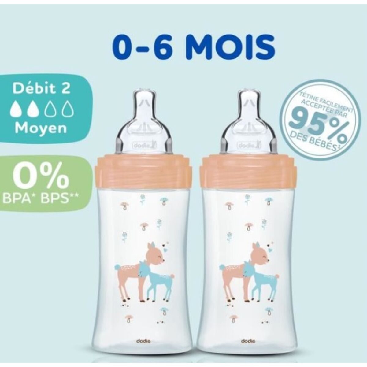 Set de sticle pentru bebeluși Dodie 3 uds - Bebelus, Alăptarea și hrănirea