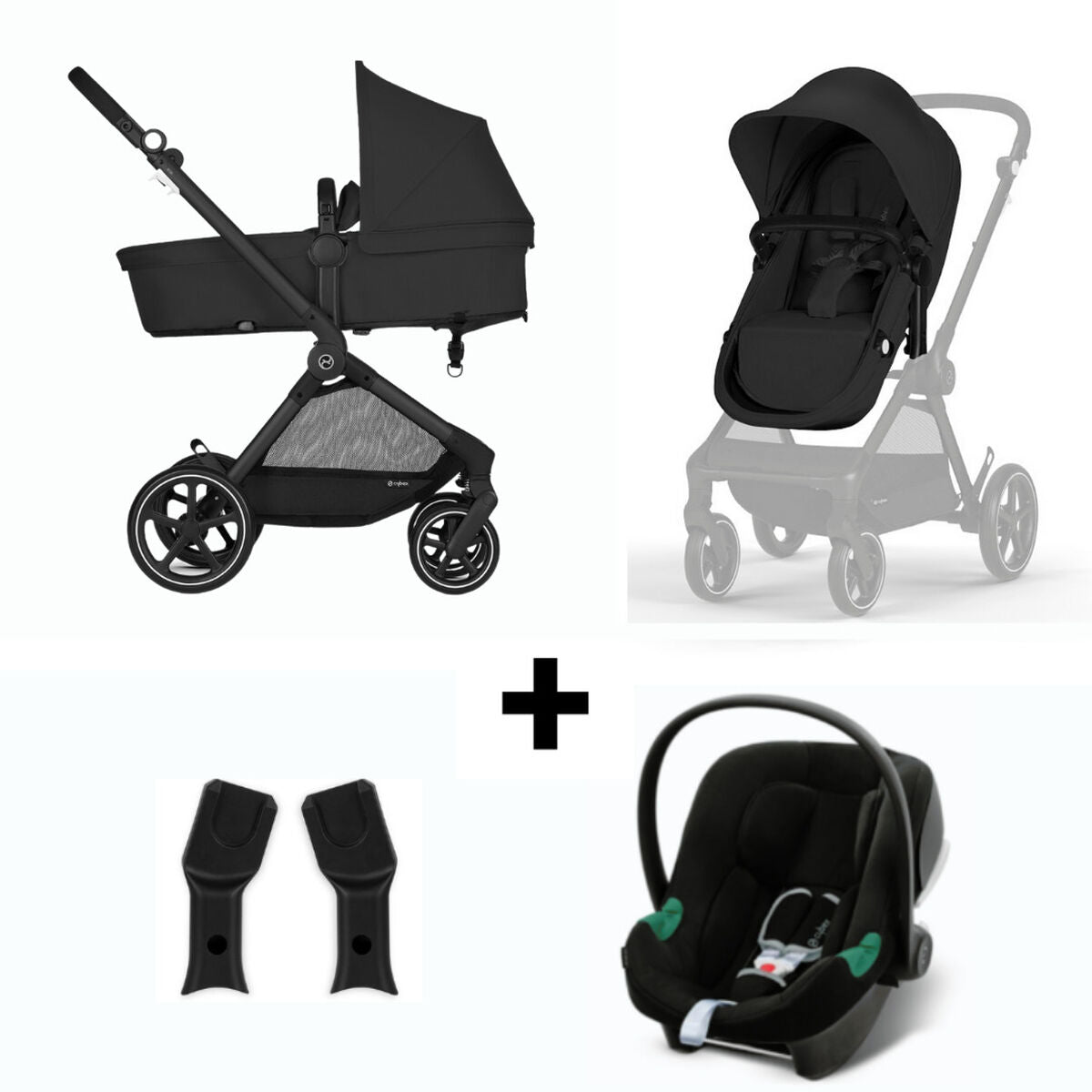 Cărucior de plimbat bebe Cybex EOS Negru - Bebelus, Cărucioare, scaune și accesorii
