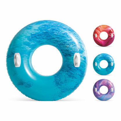 Colac Gonflabil Intex Cu mânere Ø 91 cm Multicolor - Jucarii si jocuri, În aer liber și sport