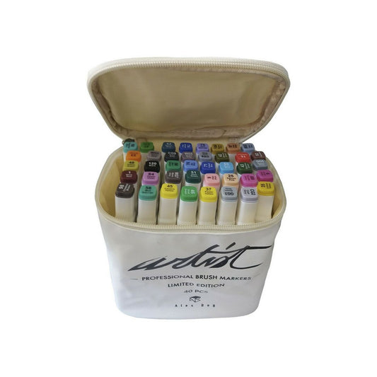 Set de Carioci Alex Bog Canvas Luxe Professional 40 Piese Multicolor - Birou și papetărie, Pixuri, creioane și articole de scris