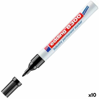 Marker permanent Edding 8300 Negru (10 Unități) - Birou și papetărie, Pixuri, creioane și articole de scris