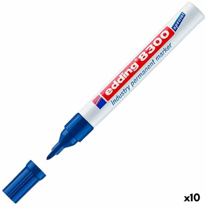 Marker permanent Edding 8300 Albastru (10 Unități) - Birou și papetărie, Pixuri, creioane și articole de scris
