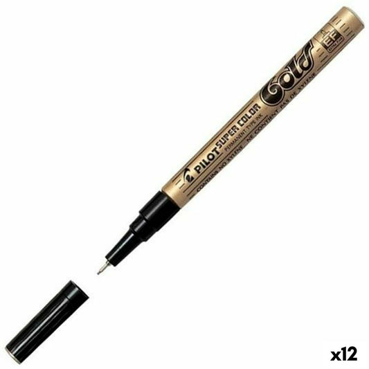Marker permanent Pilot Auriu* (12 Unități) - Birou și papetărie, Pixuri, creioane și articole de scris