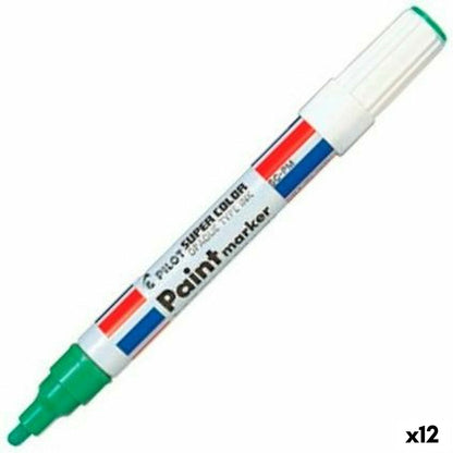 Marker permanent Pilot Verde (12 Unități) - Birou și papetărie, Pixuri, creioane și articole de scris