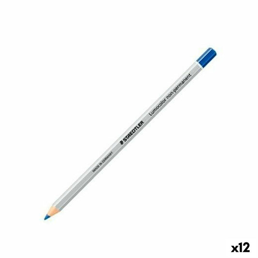 Creion marcator Staedtler Lumocolor Non permanent Albastru (12 Unități) - Birou și papetărie, Arte și Meserii