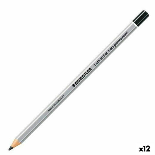 Creioane culori Staedtler Non-Permanent Negru (12 Unități) - Birou și papetărie, Arte și Meserii