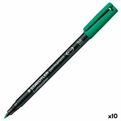 Marker permanent Staedtler Lumocolor 313-5 M Verde (10 Unități) - Birou și papetărie, Pixuri, creioane și articole de scris