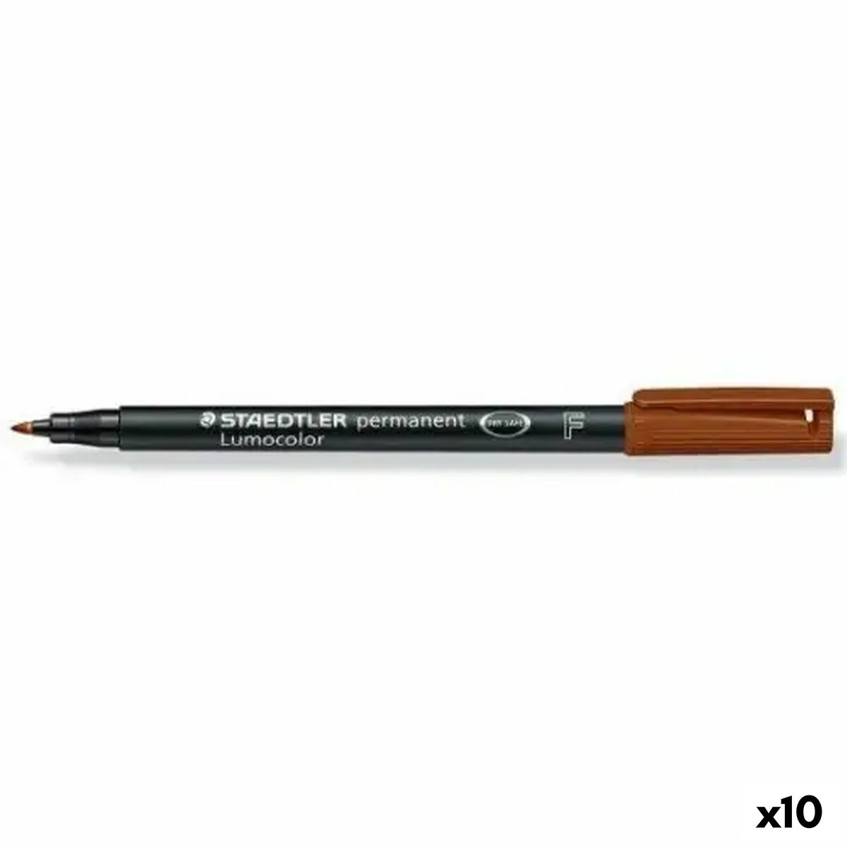 Marker permanent Staedtler Lumocolor Maro (10 Unități) - Birou și papetărie, Pixuri, creioane și articole de scris