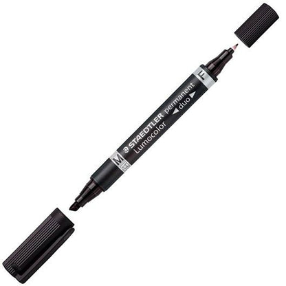 Marker permanent Staedtler Lumocolor 348 Negru (10 Unități) - Birou și papetărie, Pixuri, creioane și articole de scris