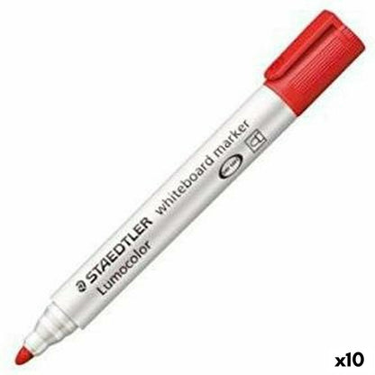 Carioci Staedtler Lumocolor 351-2 Tablă albă Alb Roșu (10 Unități) (1 Unități) - Birou și papetărie, Pixuri, creioane și articole de scris