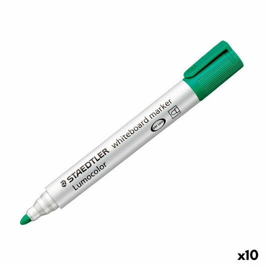 Marker pentru tablă albă Staedtler Lumocolor Tablă albă 8 Piese Verde (10 Unități) - Birou și papetărie, Pixuri, creioane și articole de scris