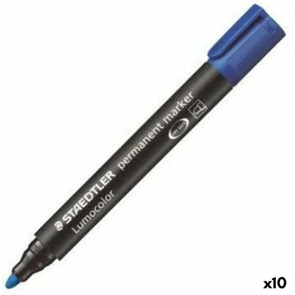 Marker permanent Staedtler Lumocolor 352-3 Albastru (10 Unități) - Birou și papetărie, Pixuri, creioane și articole de scris