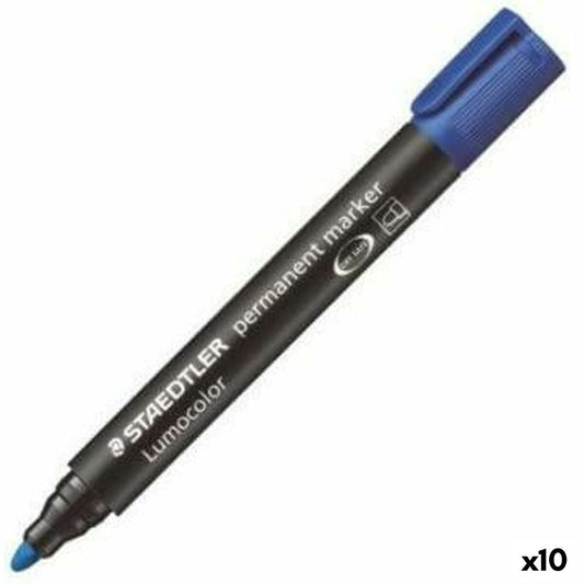 Marker permanent Staedtler Lumocolor 352-3 Albastru (10 Unități) - Birou și papetărie, Pixuri, creioane și articole de scris