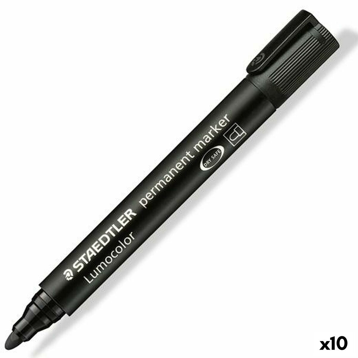 Marker permanent Staedtler Lumocolor 352-9 Negru (10 Unități) - Birou și papetărie, Pixuri, creioane și articole de scris