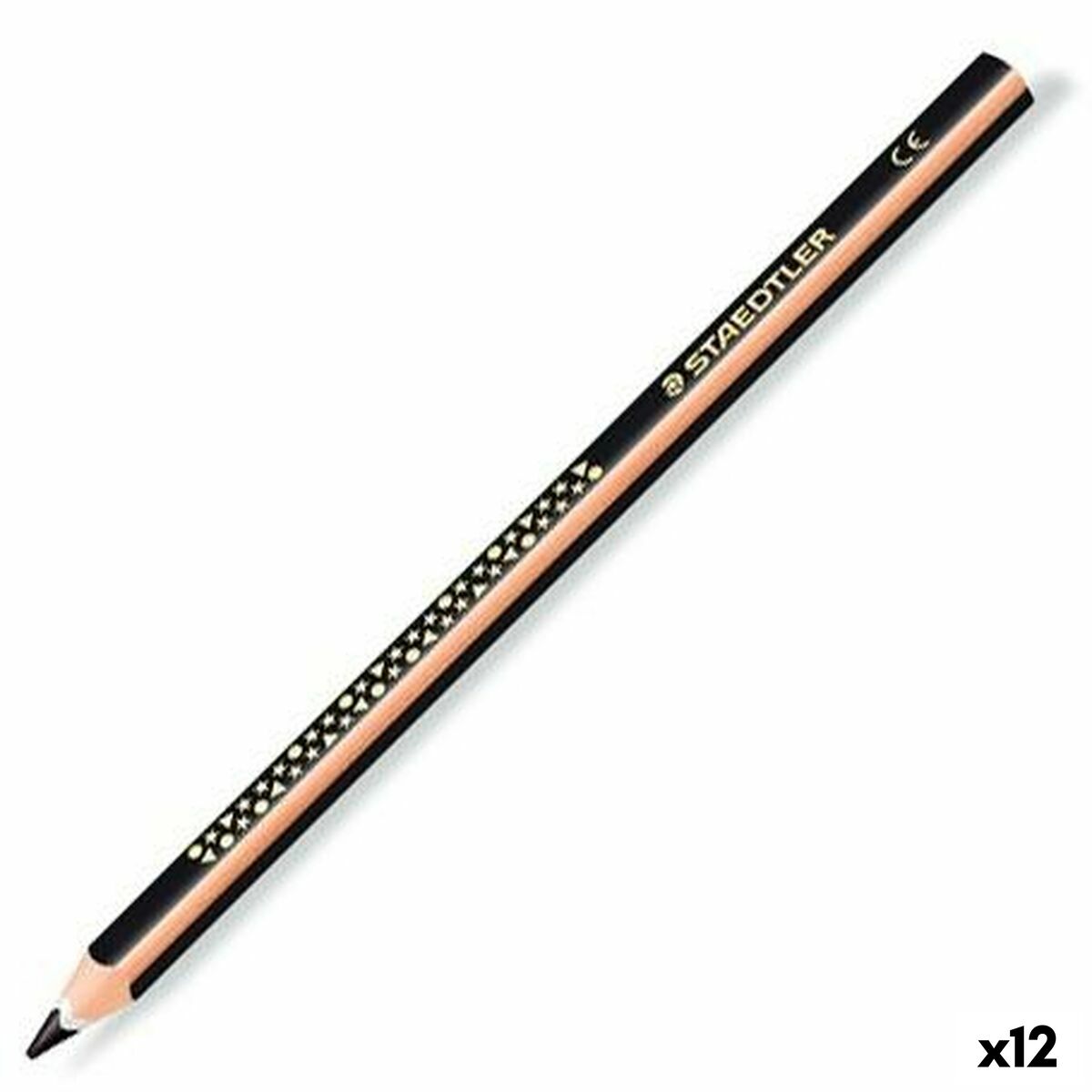 Creioane culori Staedtler Jumbo Noris Negru (12 Unități) - Birou și papetărie, Arte și Meserii