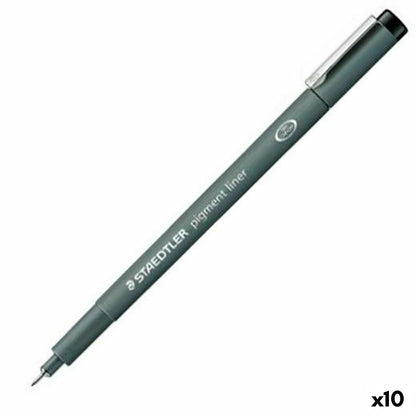 Carioci Staedtler Pigment Line Negru (10 Unități) - Birou și papetărie, Pixuri, creioane și articole de scris