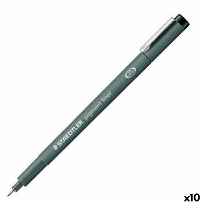 Carioci Staedtler Pigment Line Negru (10 Unități) - Birou și papetărie, Pixuri, creioane și articole de scris