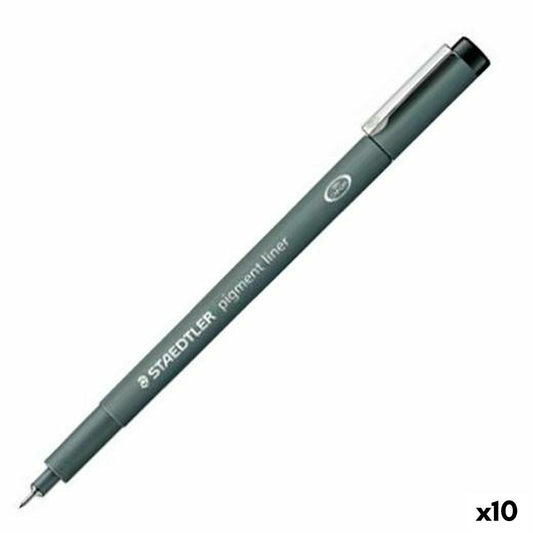 Carioci Staedtler Pigment Line Negru (10 Unități) - Birou și papetărie, Pixuri, creioane și articole de scris