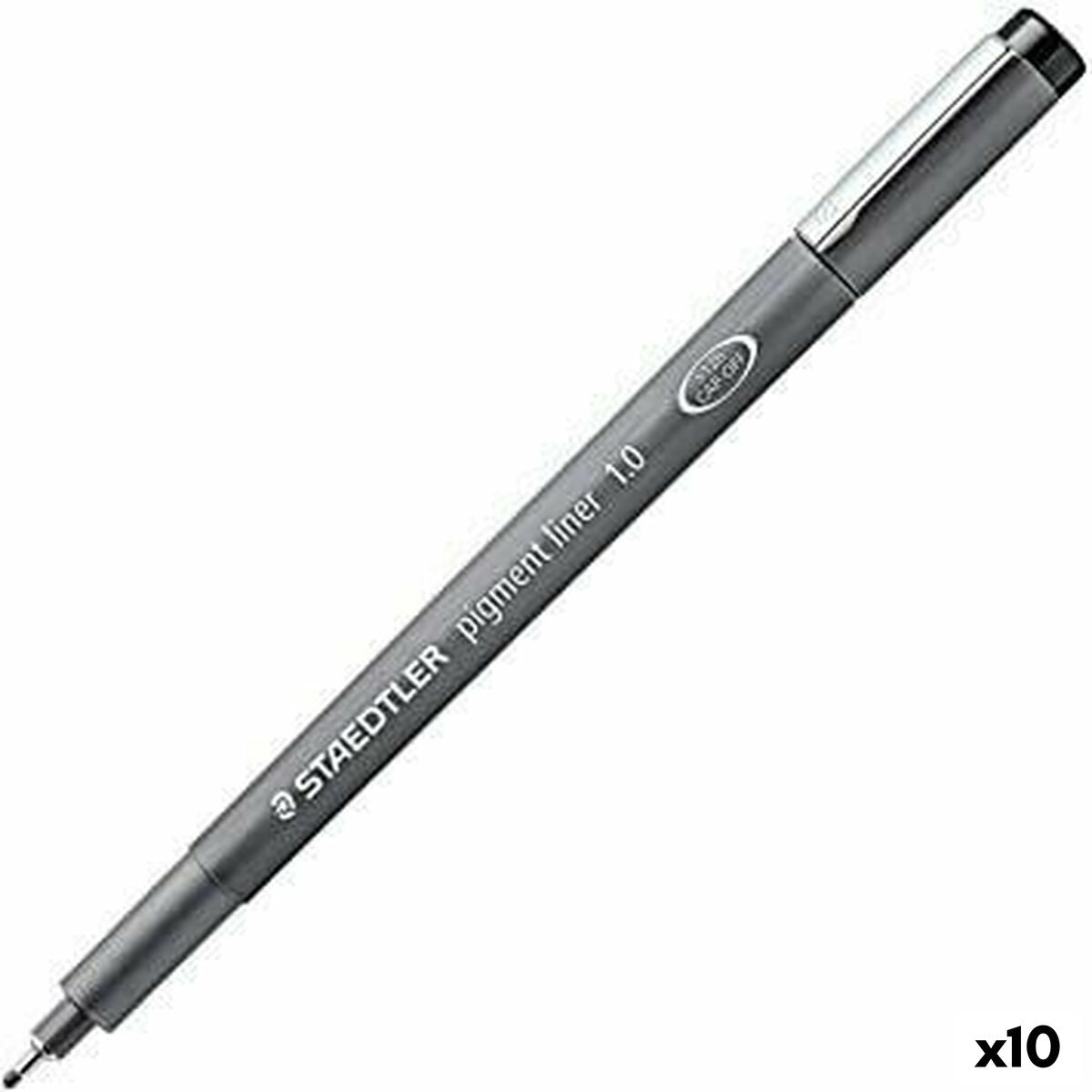 Carioci Staedtler Pigment Line Negru (10 Unități) - Birou și papetărie, Pixuri, creioane și articole de scris
