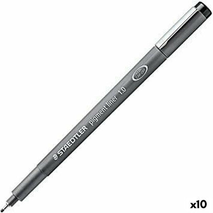Carioci Staedtler Pigment Line Negru (10 Unități) - Birou și papetărie, Pixuri, creioane și articole de scris