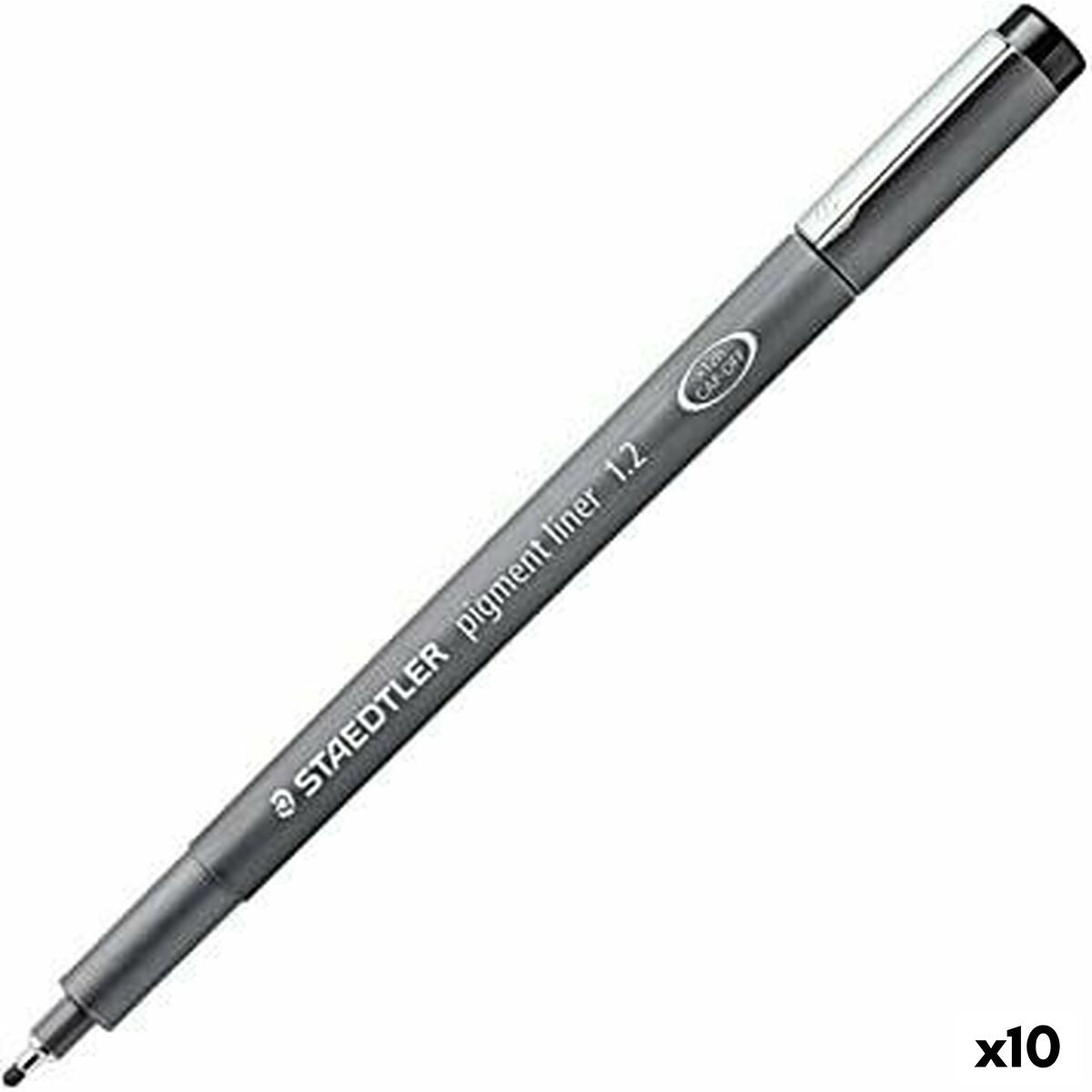 Carioci Staedtler Pigment Line Negru (10 Unități) - Birou și papetărie, Pixuri, creioane și articole de scris