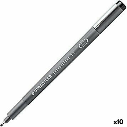 Carioci Staedtler Pigment Line Negru (10 Unități) - Birou și papetărie, Pixuri, creioane și articole de scris