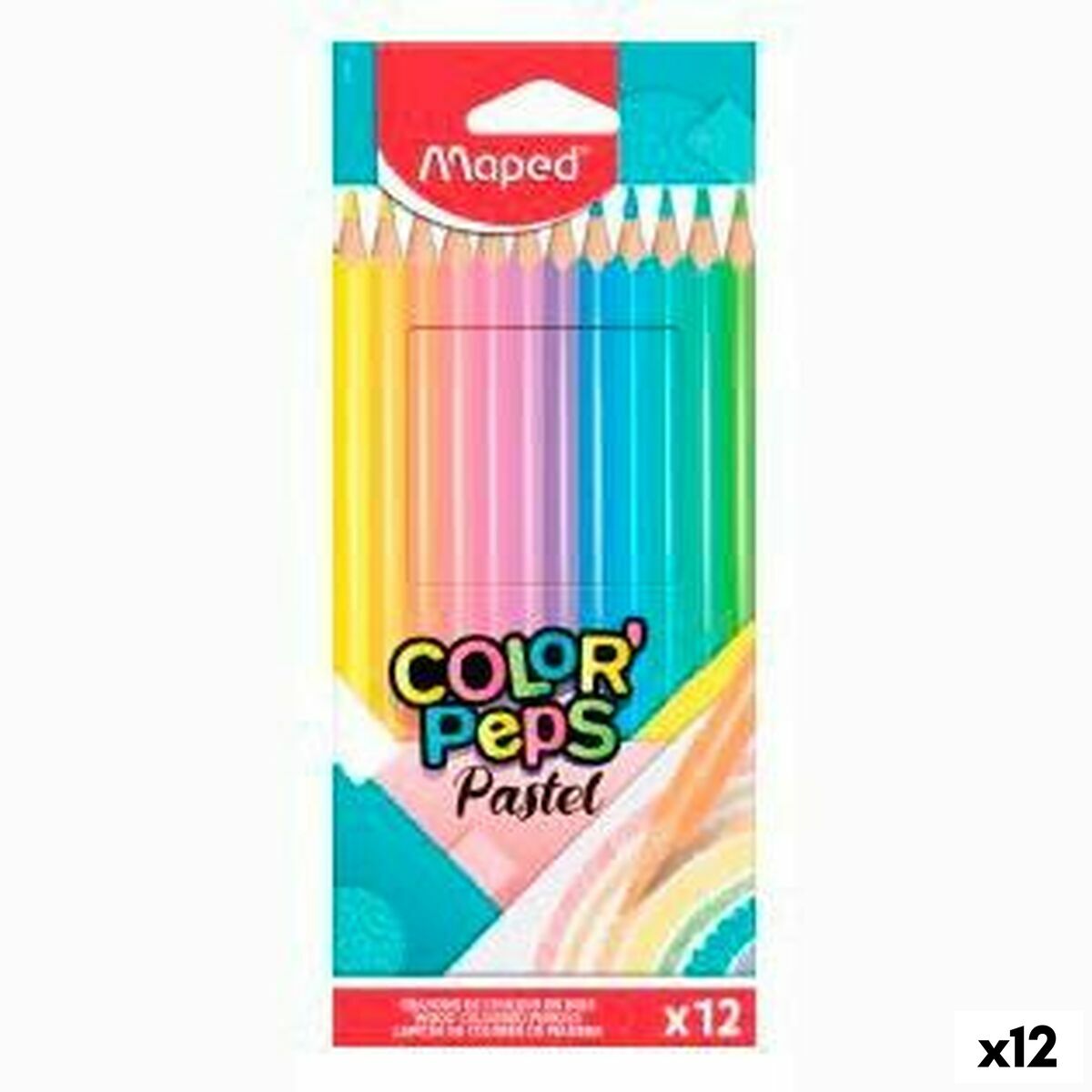 Creioane culori Maped Color' Peps Multicolor 12 Piese (12 Unități) - Birou și papetărie, Arte și Meserii